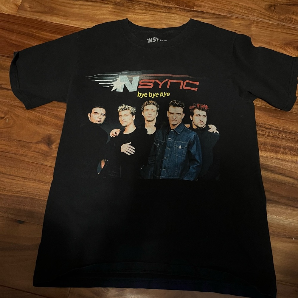 Vintage NSYNC bye bye bye T-shirt black size small GUC (57)